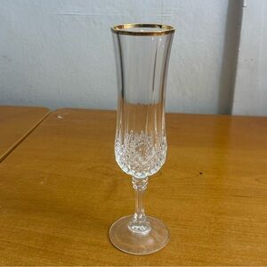 Elegant Gold‎ Rim Crystal Champagne Flute